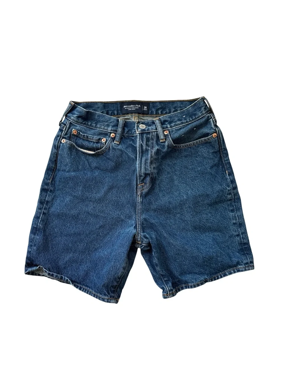 Men’s Abercrombie & Fitch Authentic Rigid Denim Loose Shorts Size 28